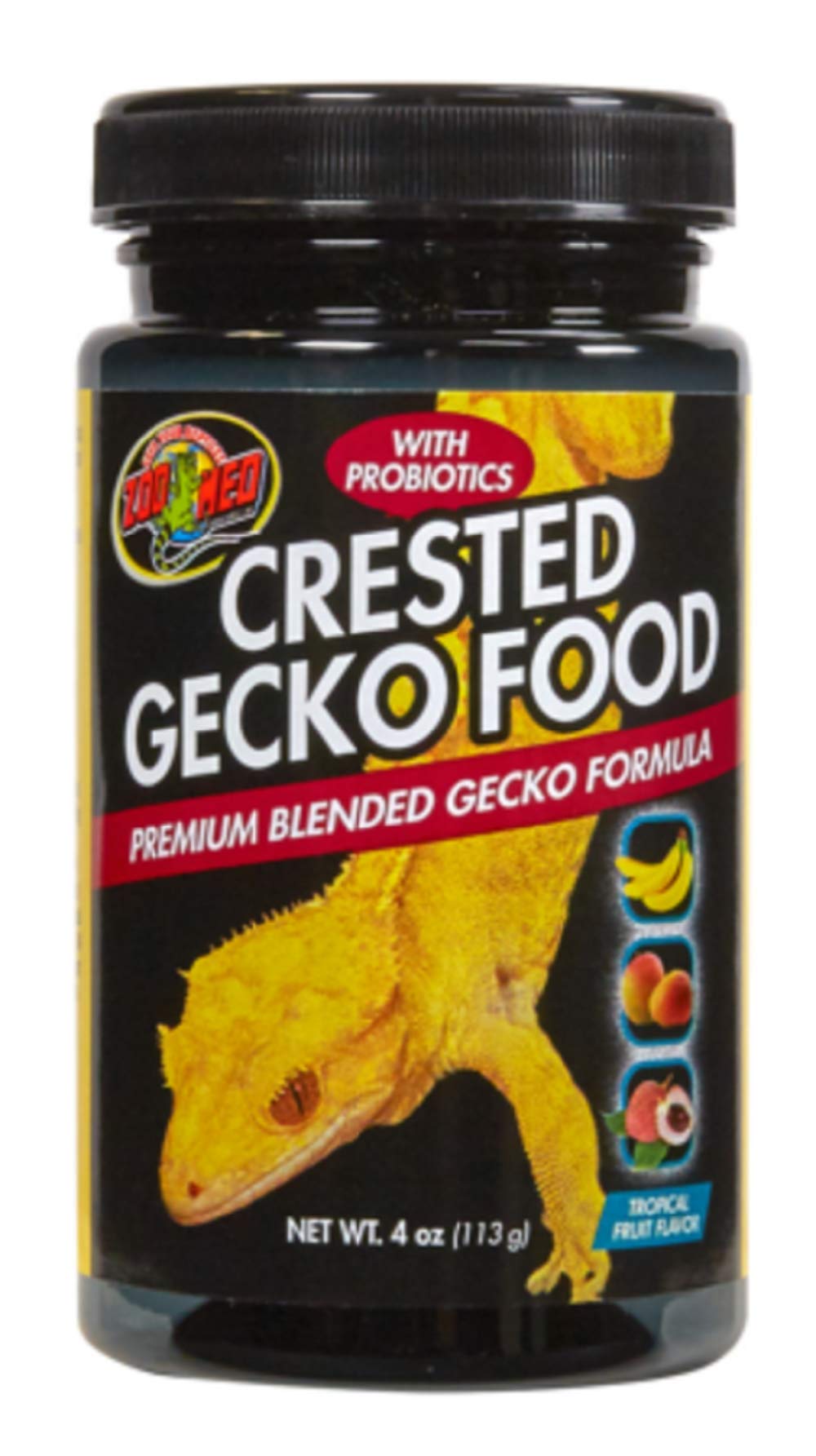 Zoo Med Crested Gecko Food - Tropical Fruit Flavor 4 oz (113 g) - Pack of 3