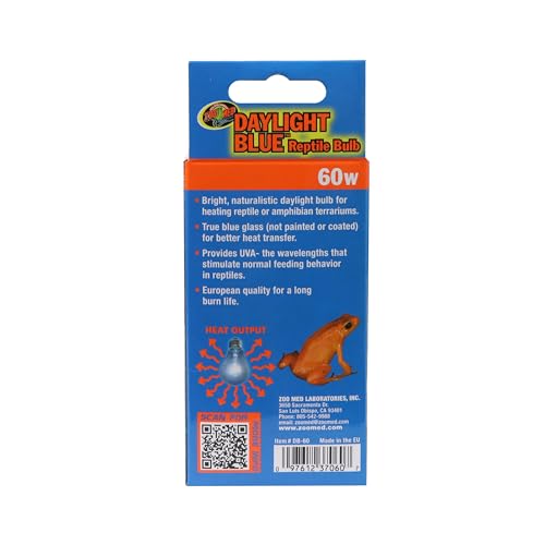 Zoo Med Daylight Blue Reptile Bulb [Set of 2] Watt: 60 Watts