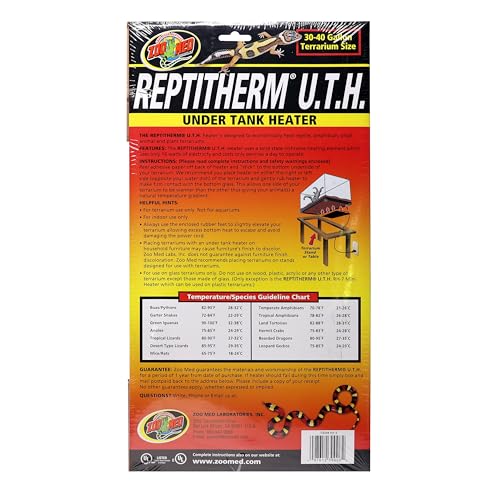 Zoo Med Repti Therm Under Tank Heater 16 Watts-12 Long 8" Wide (30-40 Gallons) (2)