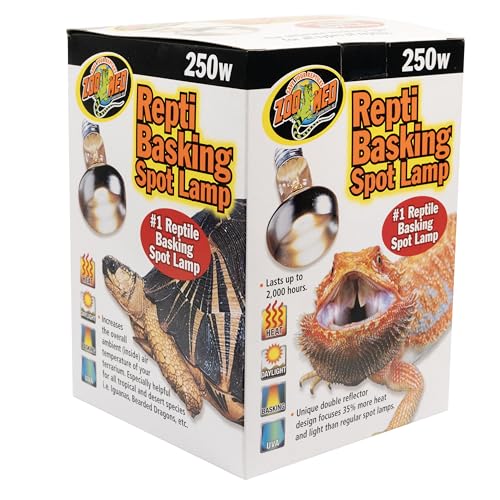 Zoo Med Reptile Basking Spot Lamp 250 Watts, Whites &Amp; Tans