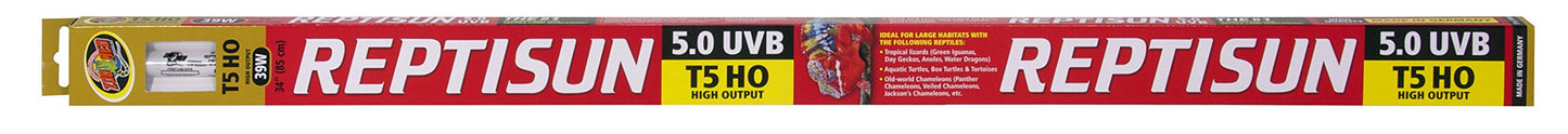 Zoo Med ReptiSun 5.0 HO T5 UVB Lamp, 34" L, 39 Watts