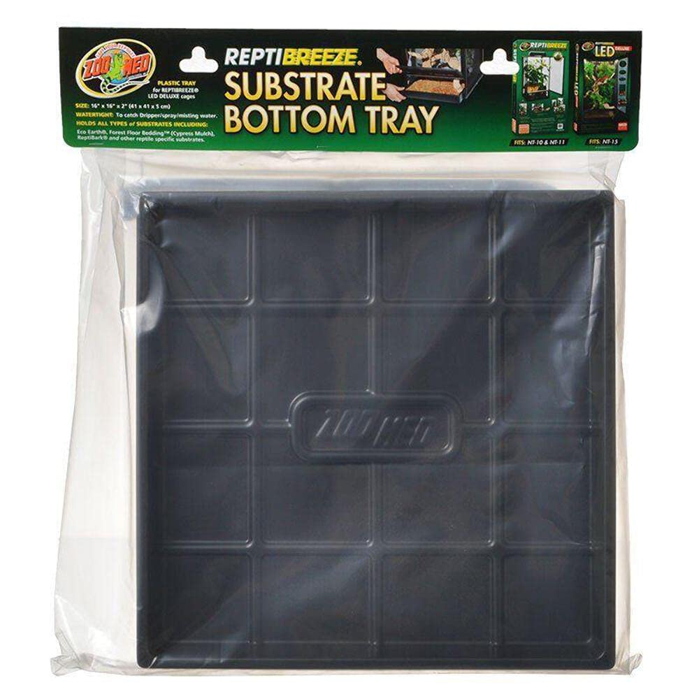 Zoo Med Substrate Bottom Tray for ReptiBreeze - 16" x 16",Black