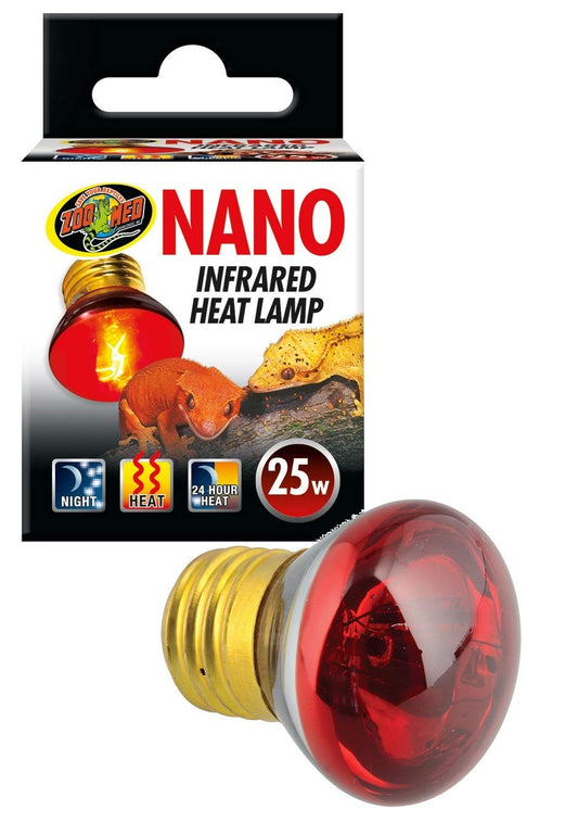 Zoo Med Labs 25W Nano Infrared Heat Lamp, Red, 1 Count (Pack of 1)