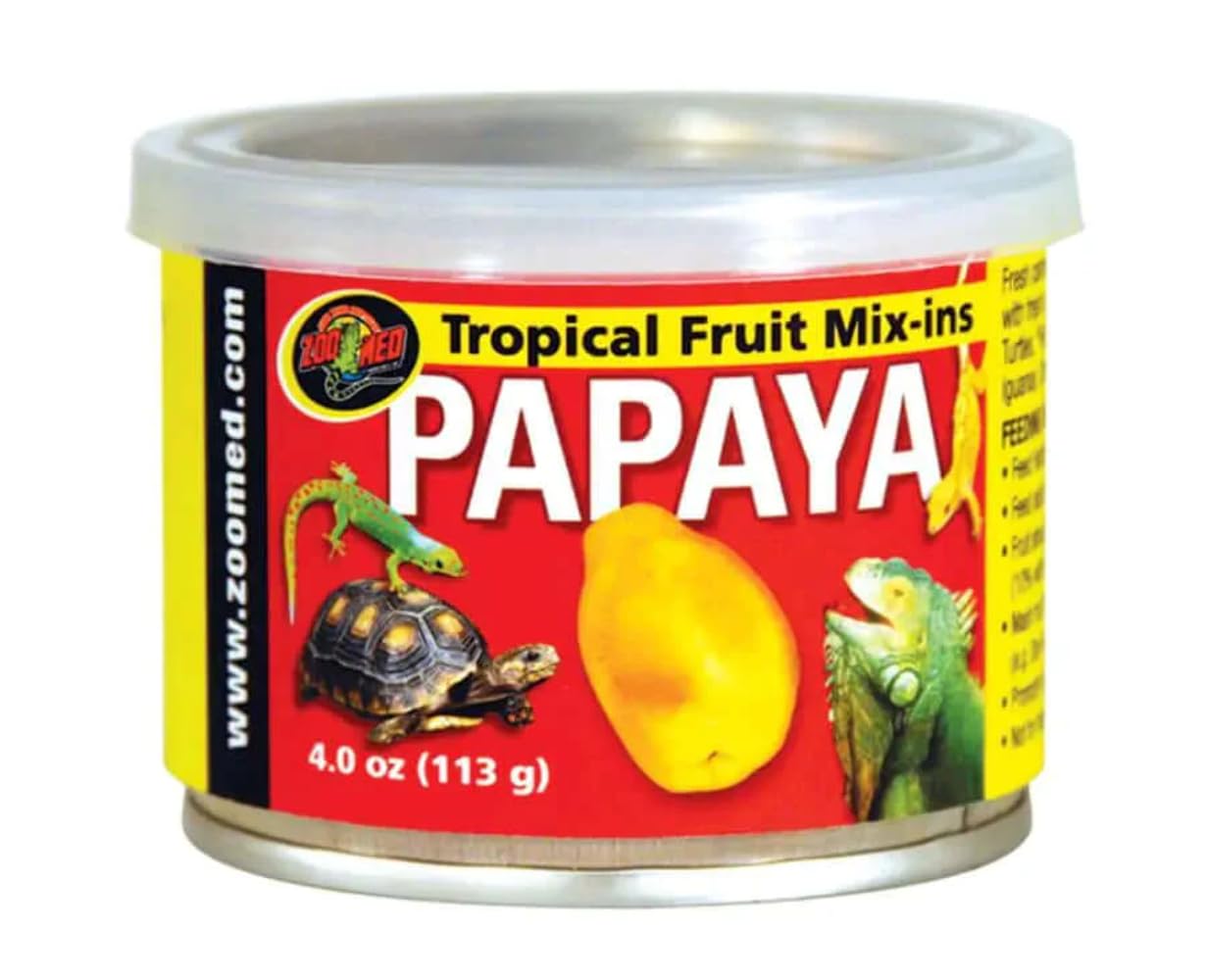 Zoo Med Tropical Fruit Mix-ins Papaya Reptile Food, 3.4-Ounce