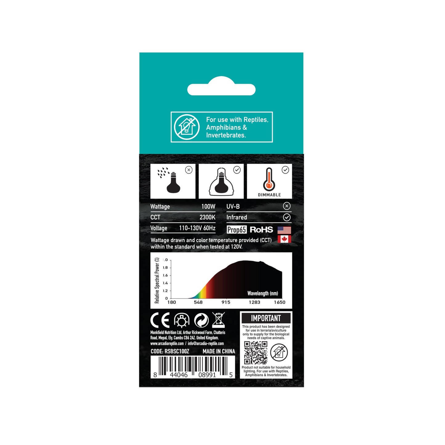 Arcadia Golden Sun Basking Spot Lamp-100 Watt