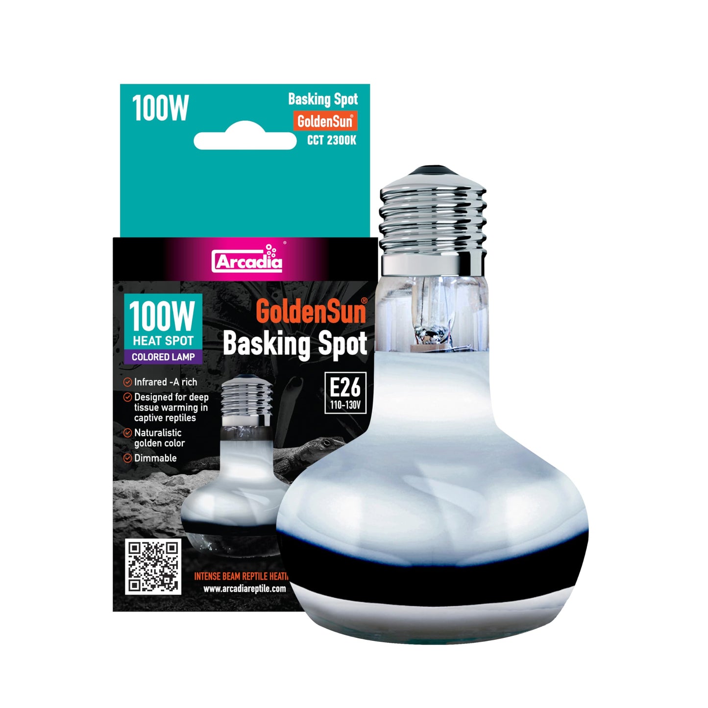 Arcadia Golden Sun Basking Spot Lamp-100 Watt