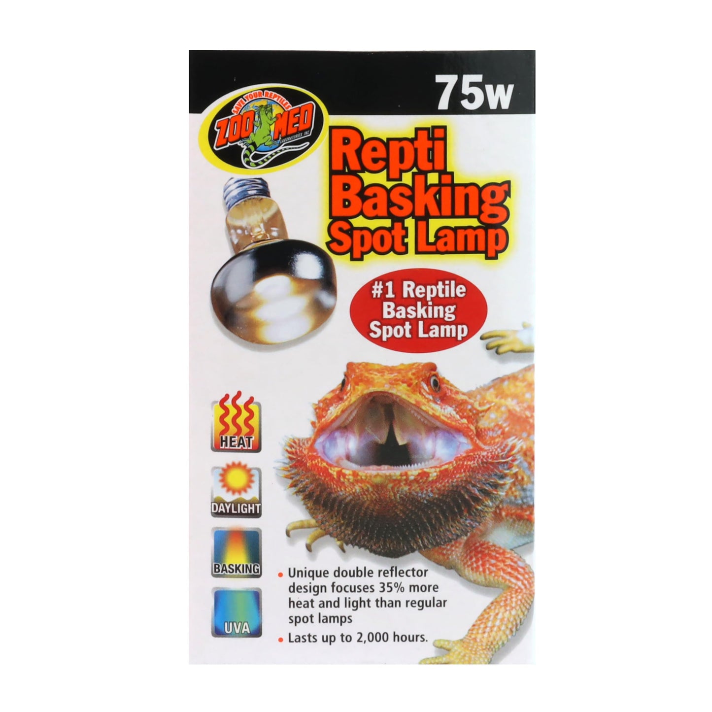 Zoo Med Repti Basking Spot Lamp Replacement Bulb 75 Watts - Pack of 3