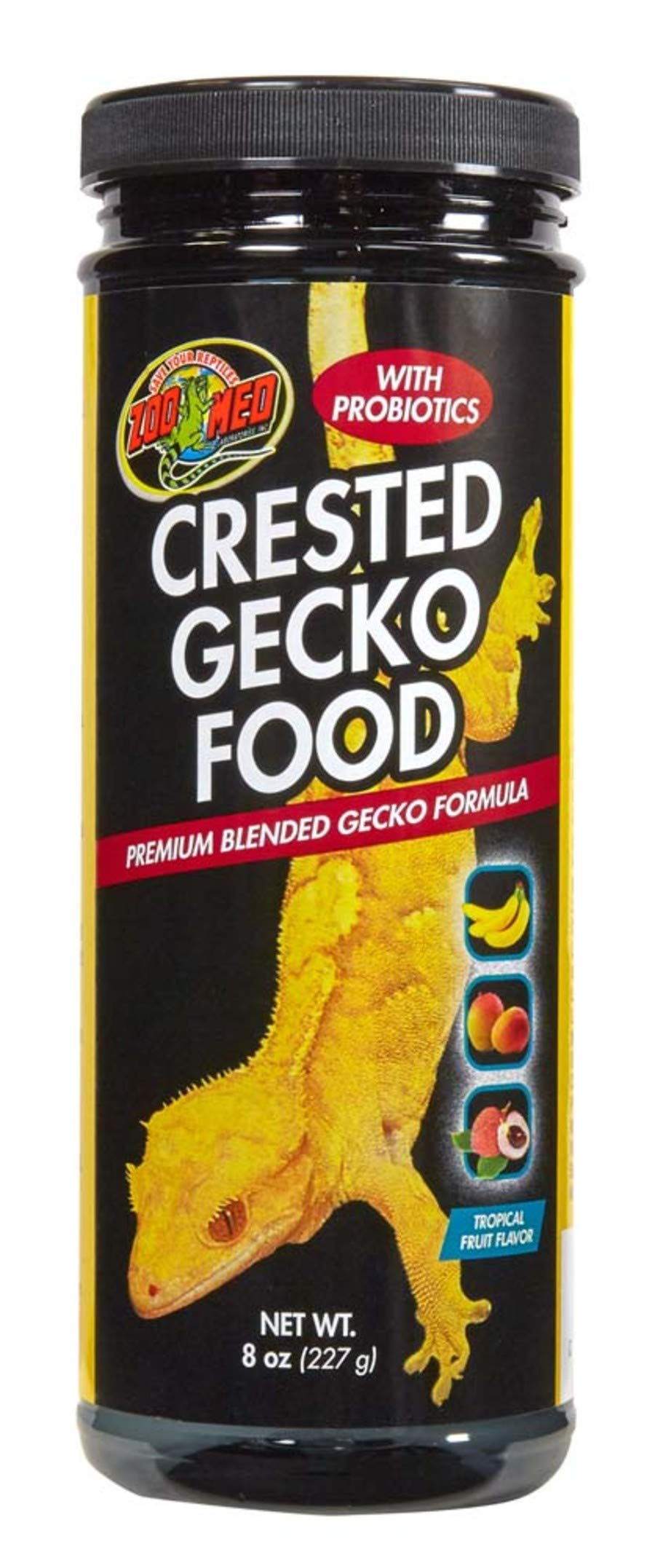 Zoo Med Crested Gecko Food - Tropical Fruit Flavor 8 oz (227 g) - Pack of 2