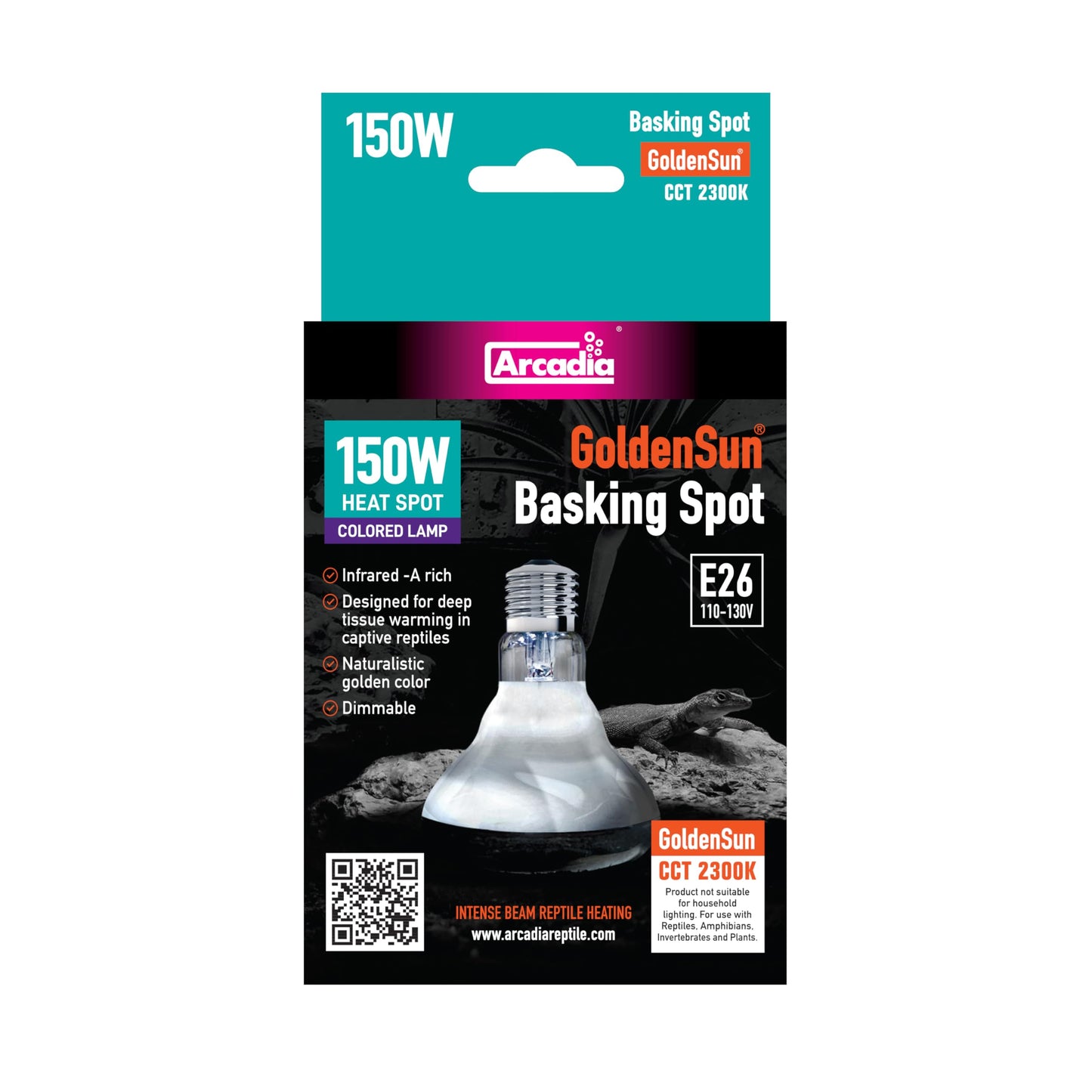 Arcadia Golden Sun 150W Basking Spot Lamp