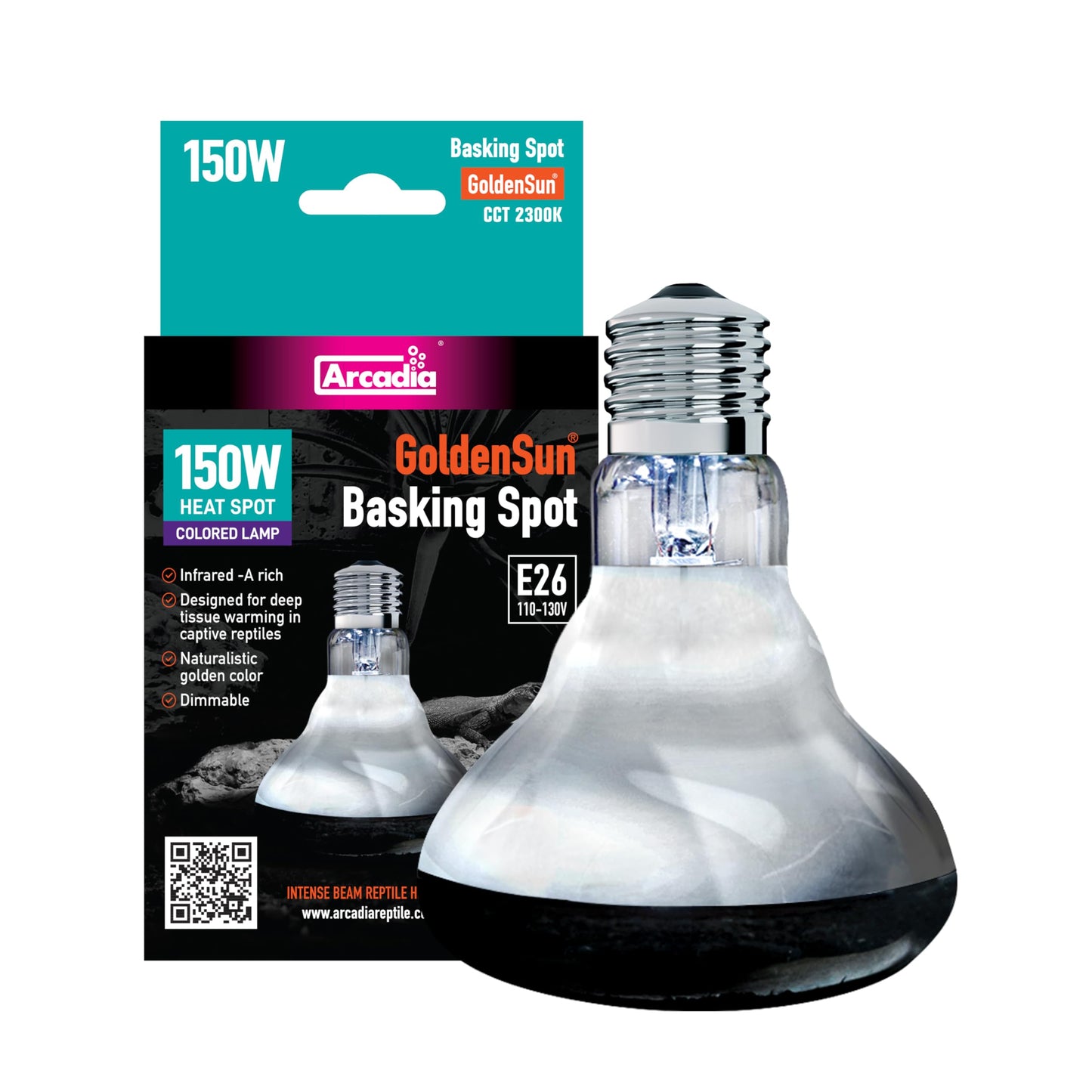 Arcadia Golden Sun 150W Basking Spot Lamp