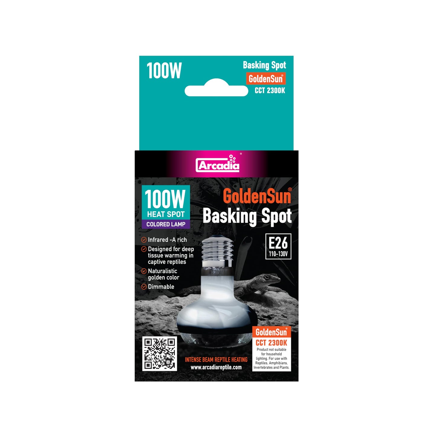 Arcadia Golden Sun Basking Spot Lamp-100 Watt