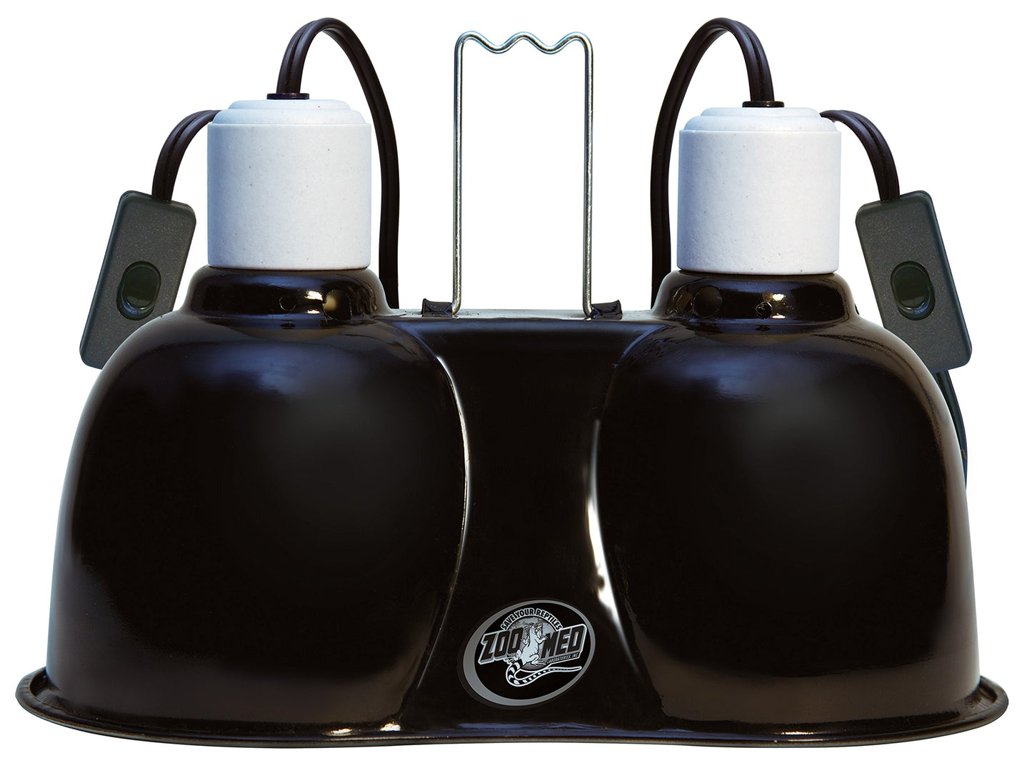 Zoo Med Combo Mini Deep Dome Clamp Lamp Fixture 2 x 5-1/2 Inch Deep Domes