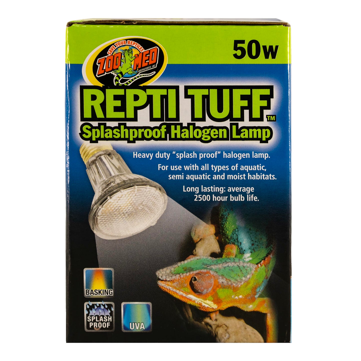 Zoo Med Turtle Tuff Splashproof Halogen Lamp 50 Watts