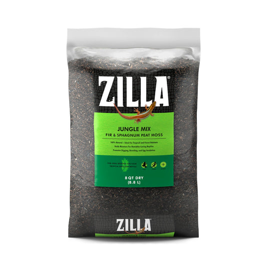 Zilla Reptile Terrarium Bedding Substrate Jungle Mix, 8 Quart