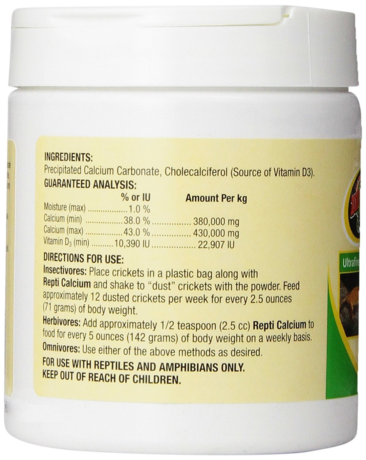 Zoo Med Reptile Calcium with Vitamin D3, 8-Ounce
